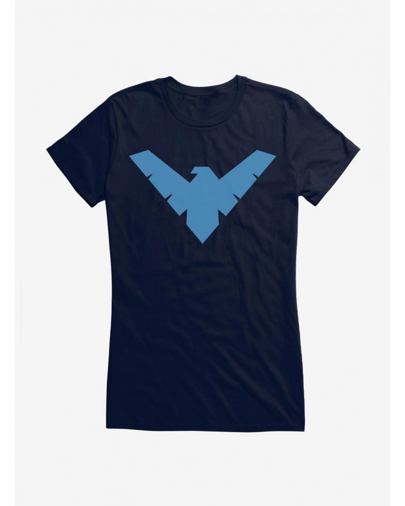 DC Comics Batman Nightwing Logo Girls T-Shirt $8.47 T-Shirts