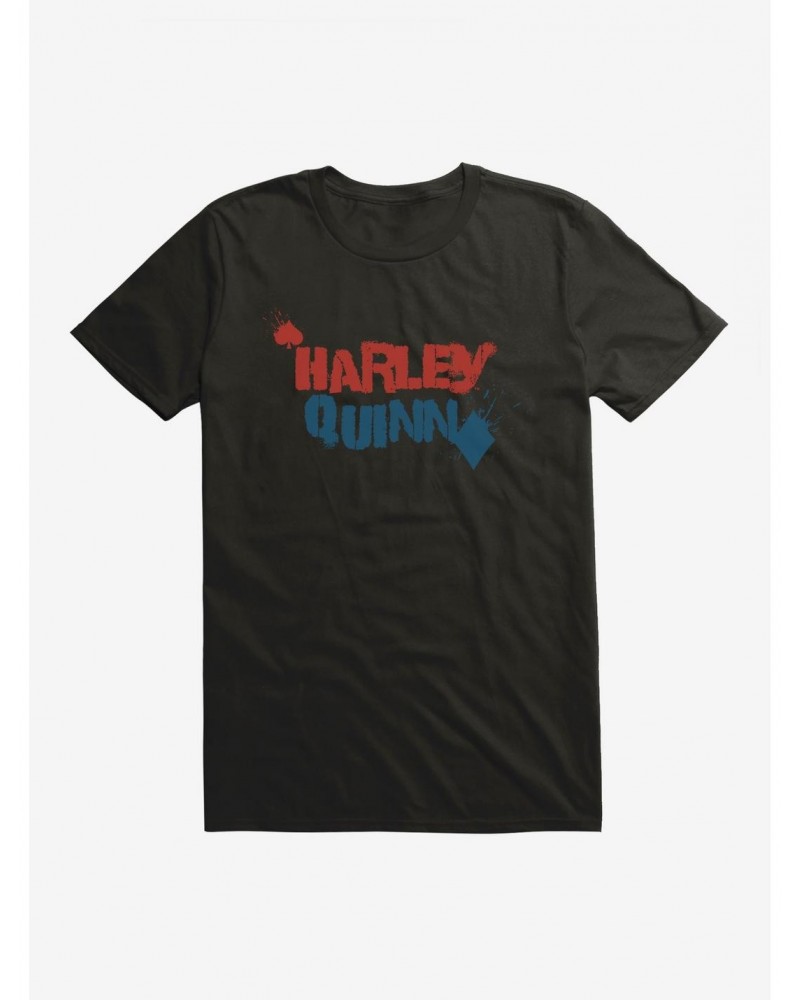 DC Comics Batman Harley Quinn Spray Paint Logo T-Shirt $10.76 T-Shirts