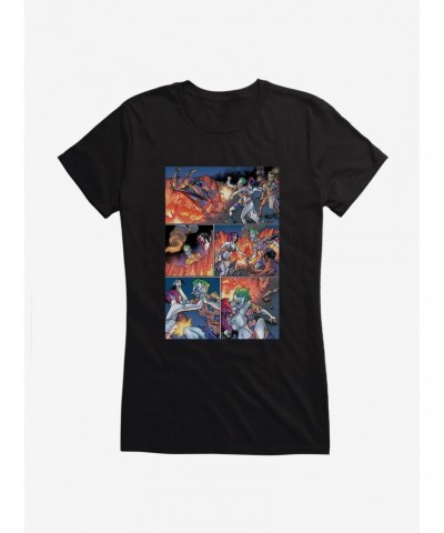 DC Comics Batman The Joker And Harley Fight Comic Strip Girls T-Shirt $11.21 T-Shirts