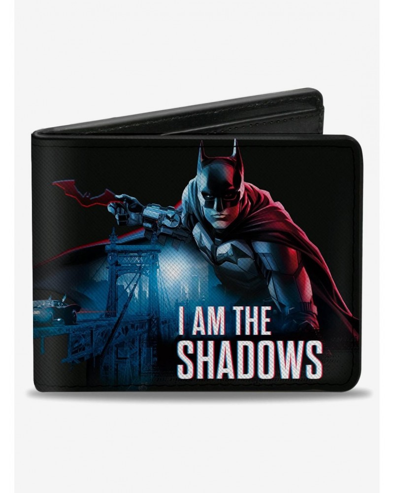 DC Comics The Batman I Am In The Shadows Pose And Bridge Scene Bifold Wallet $6.48 Wallets