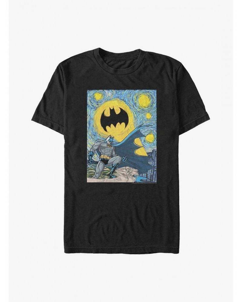 DC Comics Batman Starry Night Gotham Big & Tall T-Shirt $12.56 T-Shirts