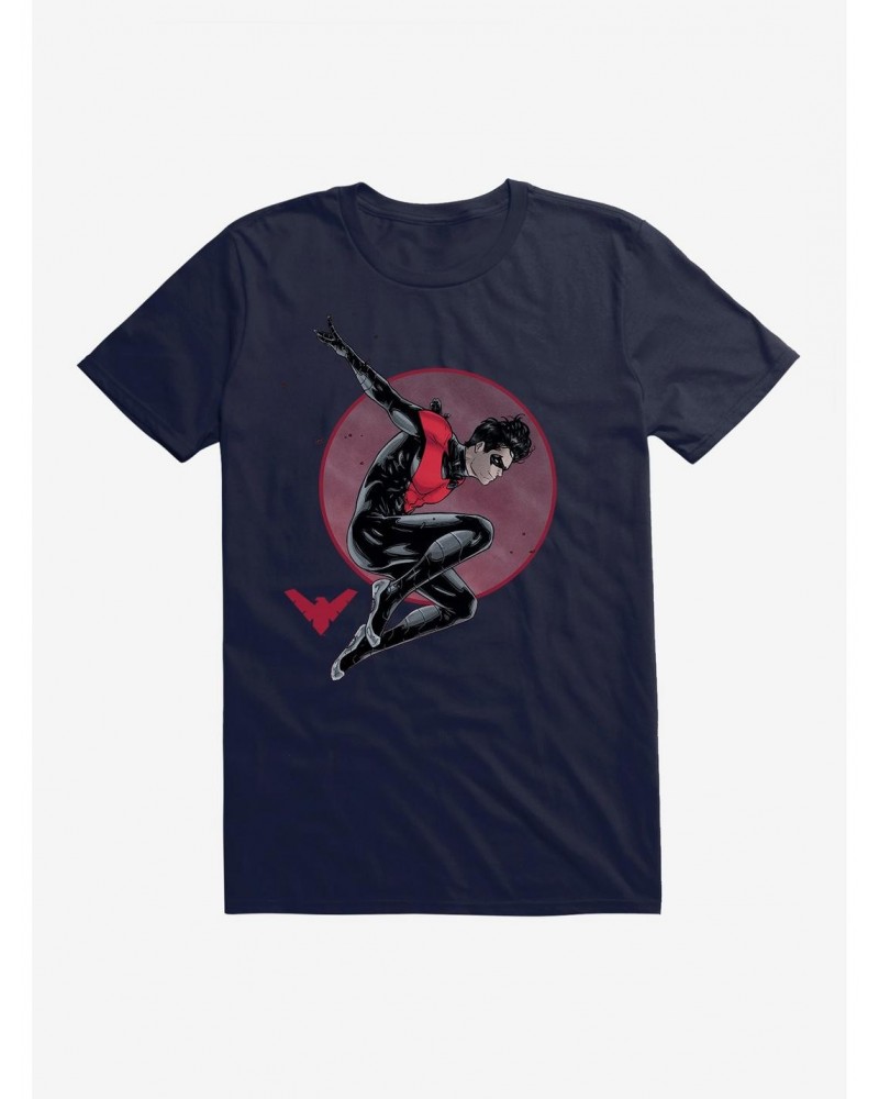 DC Comics Batman Nightwing Red Suit Jump T-Shirt $9.32 T-Shirts