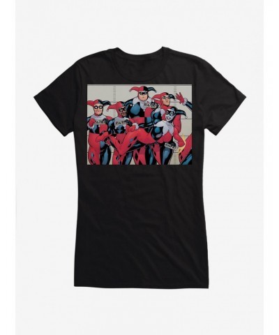 DC Comics Batman Harley Quinn Lineup Girls T-Shirt $8.72 T-Shirts