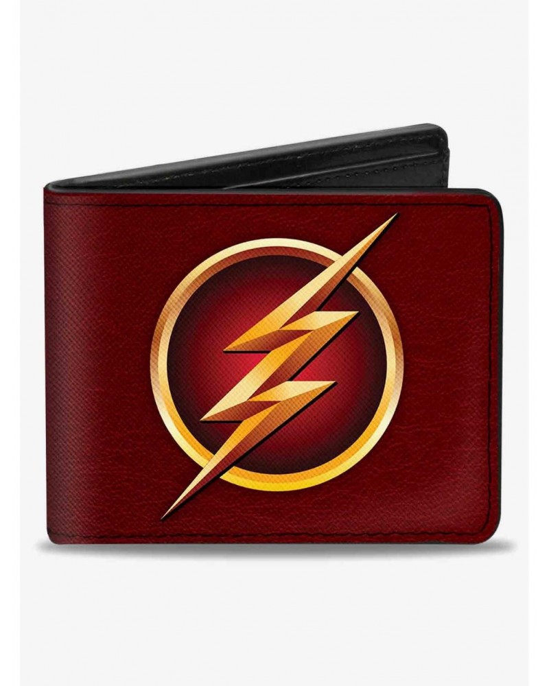 DC Comics The Flash Logo5 Burgundy Bifold Wallet $9.20 Wallets