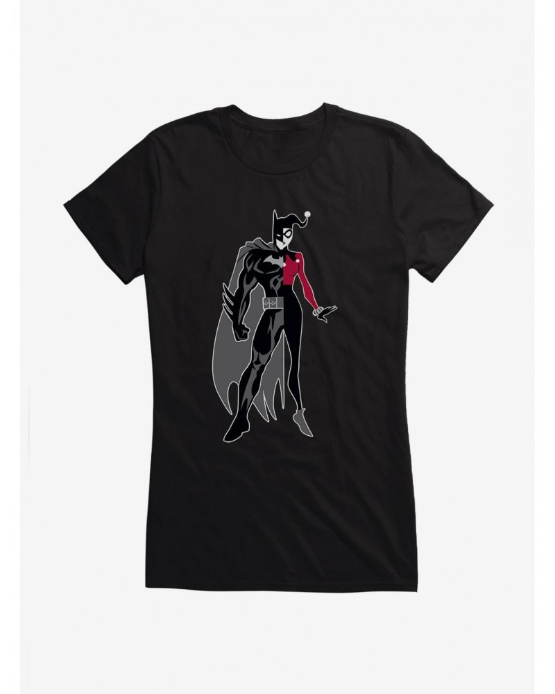 DC Comics Batman Half Batman Half Harley Quinn Girls T-Shirt $11.70 T-Shirts
