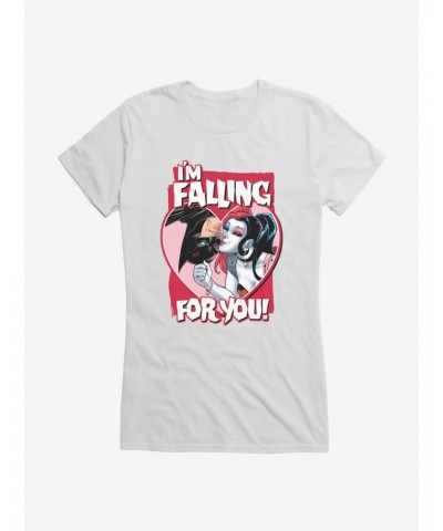 DC Falling For You Batman & Harley Quinn Girls T-Shirt $11.95 T-Shirts