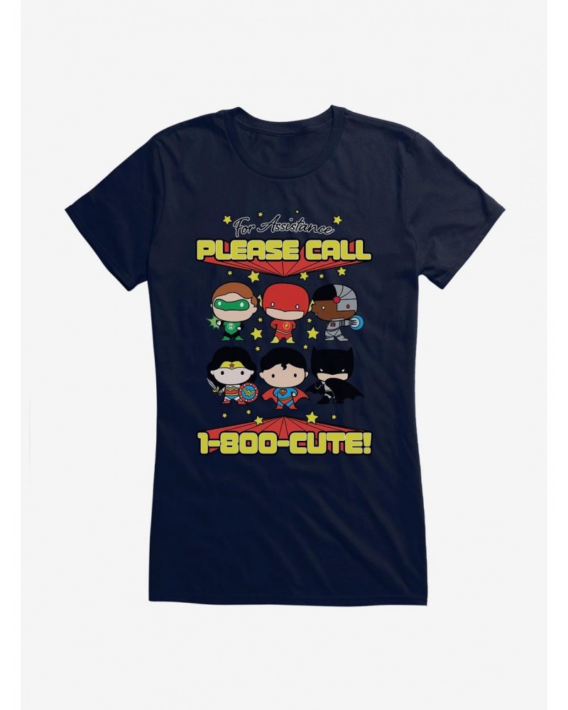 DC Comics Chibi Justice League Call Cute Girls T-Shirt $10.71 T-Shirts