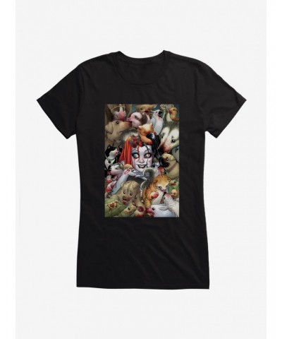 DC Comics Batman Harley And Her Bloody Pets Girls T-Shirt $11.45 T-Shirts