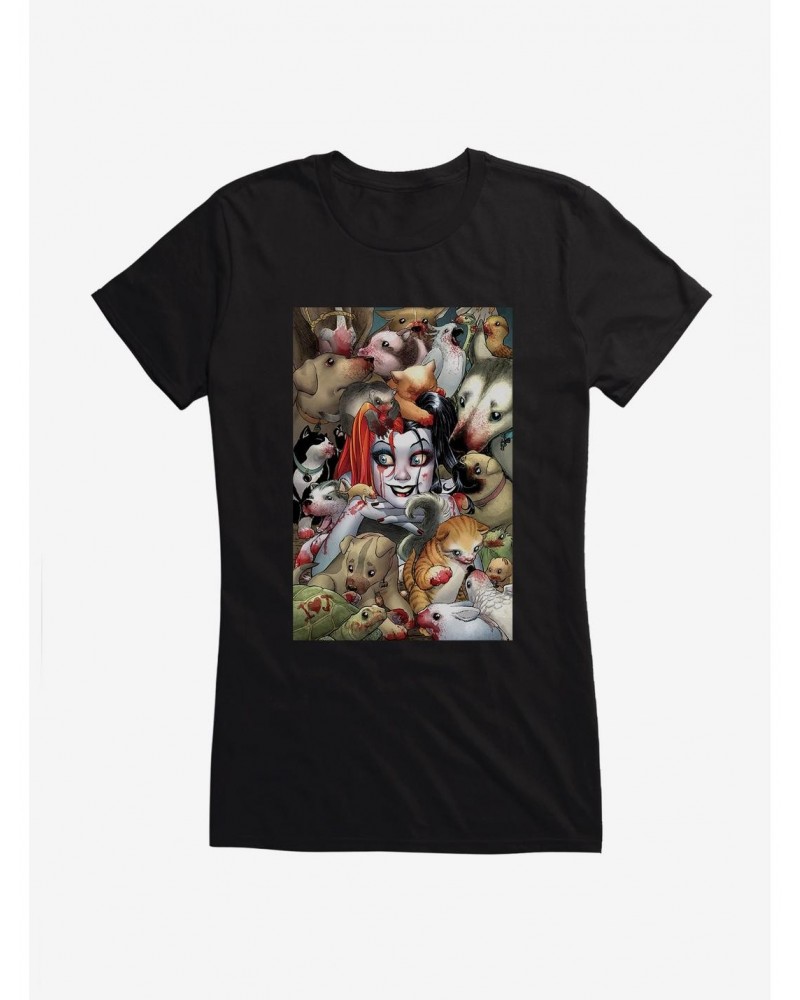 DC Comics Batman Harley And Her Bloody Pets Girls T-Shirt $11.45 T-Shirts