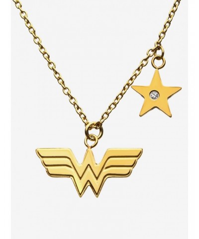 DC Comics Wonder Woman Stainless Steel Gold Plated Necklace $11.30 Necklaces