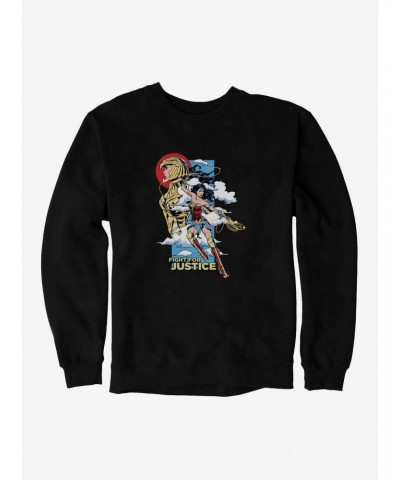 DC Comics Wonder Woman 1984 Fight For Justice Stack Portrait Sweatshirt $12.92 Sweatshirts