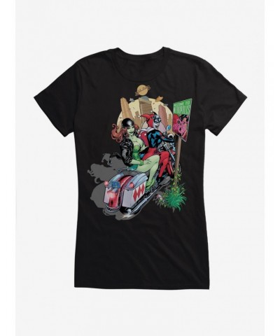 DC Comics Batman Harley Quinn Poison Ivy Motorcycle Girls T-Shirt $8.96 T-Shirts
