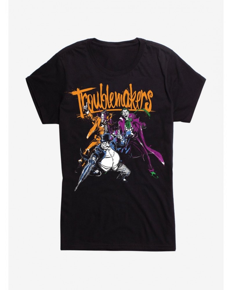 DC Comics Batman Villains Troublemakers Girls T-Shirt $10.71 T-Shirts