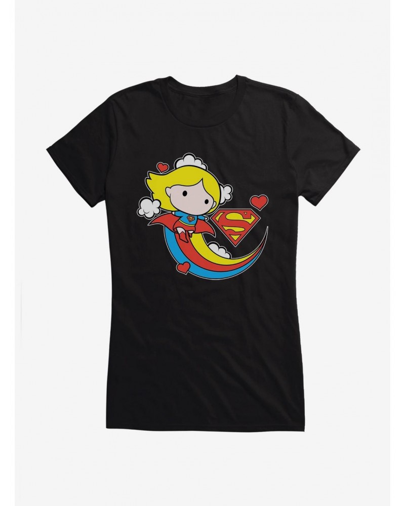 Supergirl Soaring Chibi Girl's T-Shirt $9.96 T-Shirts