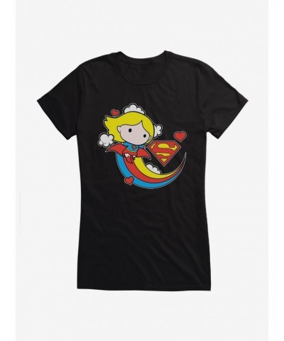 Supergirl Soaring Chibi Girl's T-Shirt $9.96 T-Shirts