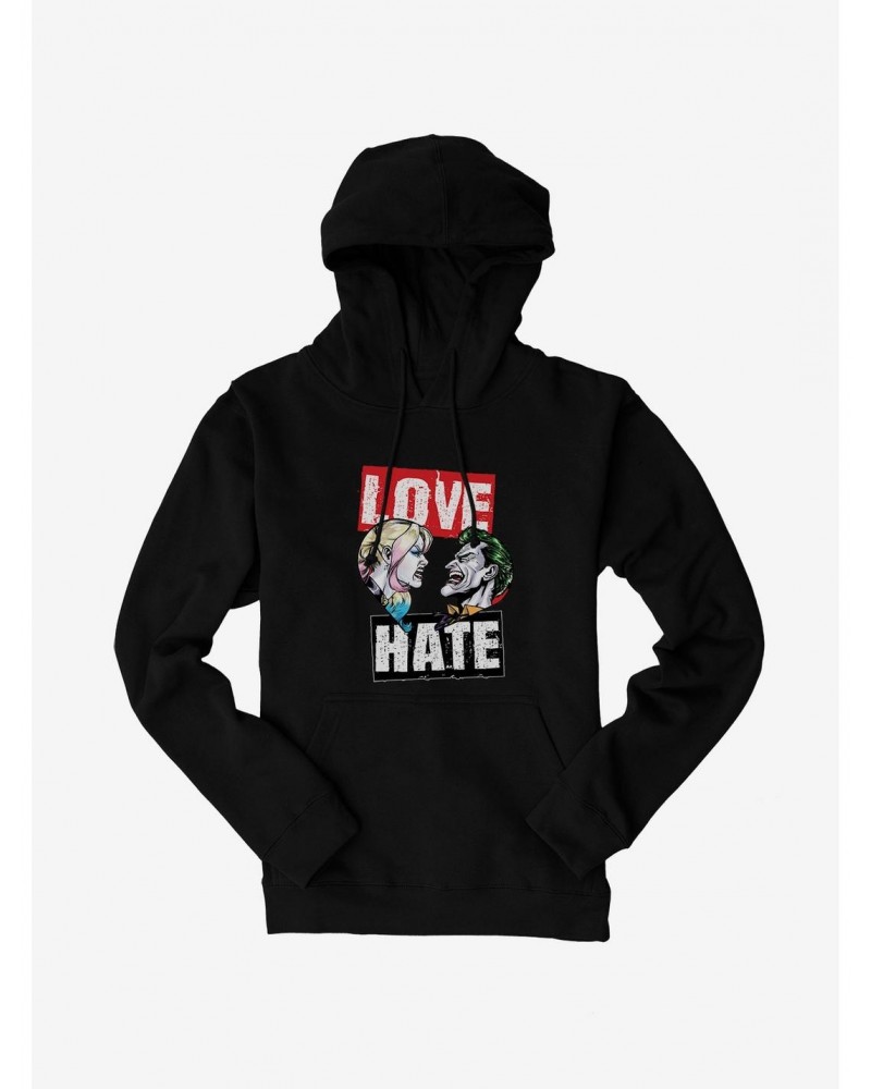 Batman Joker And Harley Quinn Love Hate Hoodie $16.61 Hoodies