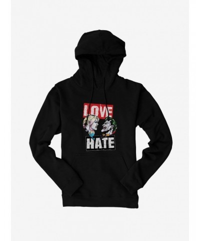 Batman Joker And Harley Quinn Love Hate Hoodie $16.61 Hoodies