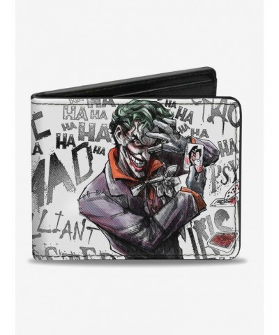 DC Comics Joker Brilliant Twisted Insane Mad Psycho Pose Bi-Fold Wallet $6.05 Wallets