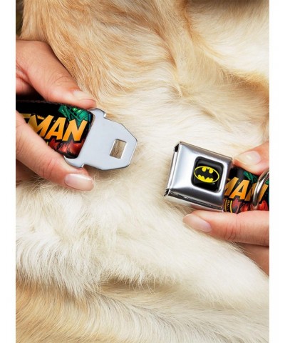 DC Comics Justice League Batman Robin In Action Seatbelt Buckle Pet Collar $12.45 Pet Collars