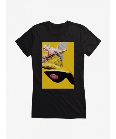DC Comics Birds Of Prey Harley Quinn Gum Movie Poster Girls Black T-Shirt $9.71 T-Shirts