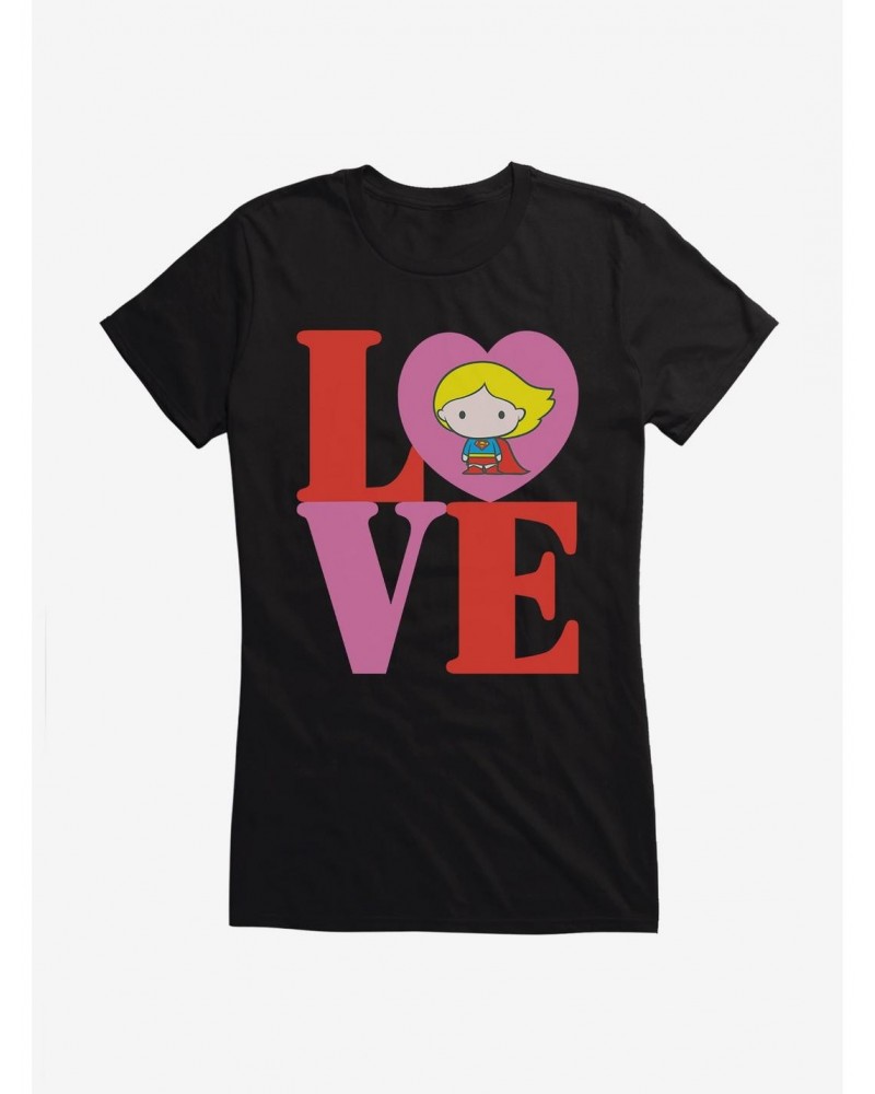 Supergirl Chibi Love Girl's T-Shirt $9.21 T-Shirts