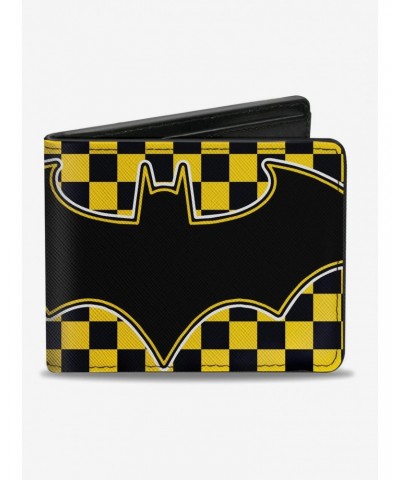 DC Comics Batman Yellow And Black Bat Logo Close Up Bi-fold Wallet $6.27 Wallets