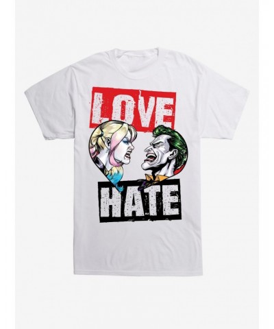DC Comics Batman Harley Quinn The Joker Love Hate T-Shirt $8.13 T-Shirts