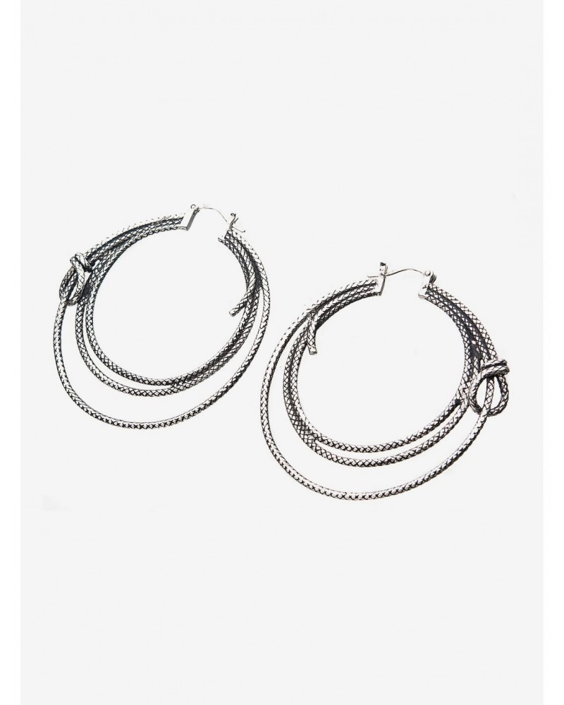 DC Comics Wonder Woman RockLove Lasso Hoop Earrings Silver $49.47 Merchandises