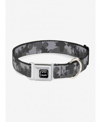 DC Comics Justice League Bat Signal Stacked Seatbelt Buckle Pet Collar $11.95 Pet Collars