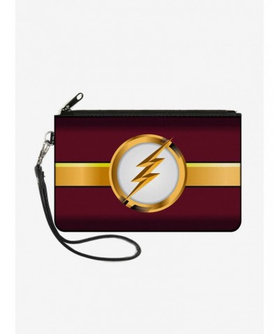DC Comics The Flash Logo Stripe Wallet Canvas Zip Clutch $5.67 Clutches