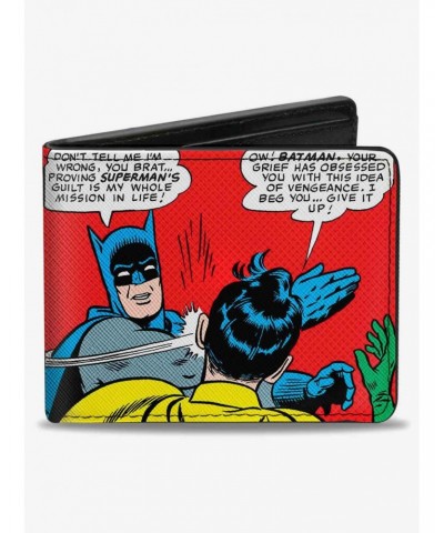 DC Comics Batman Slapping Robin Scene Halftone Bifold Wallet $8.36 Wallets
