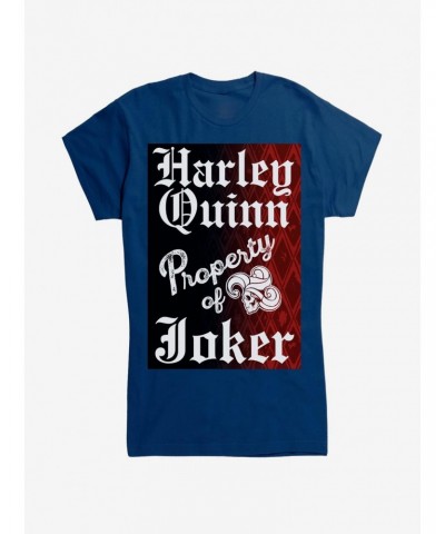 DC Comics Suicide Squad Harley Quinn Property of Joker Girls T-Shirt $9.96 T-Shirts