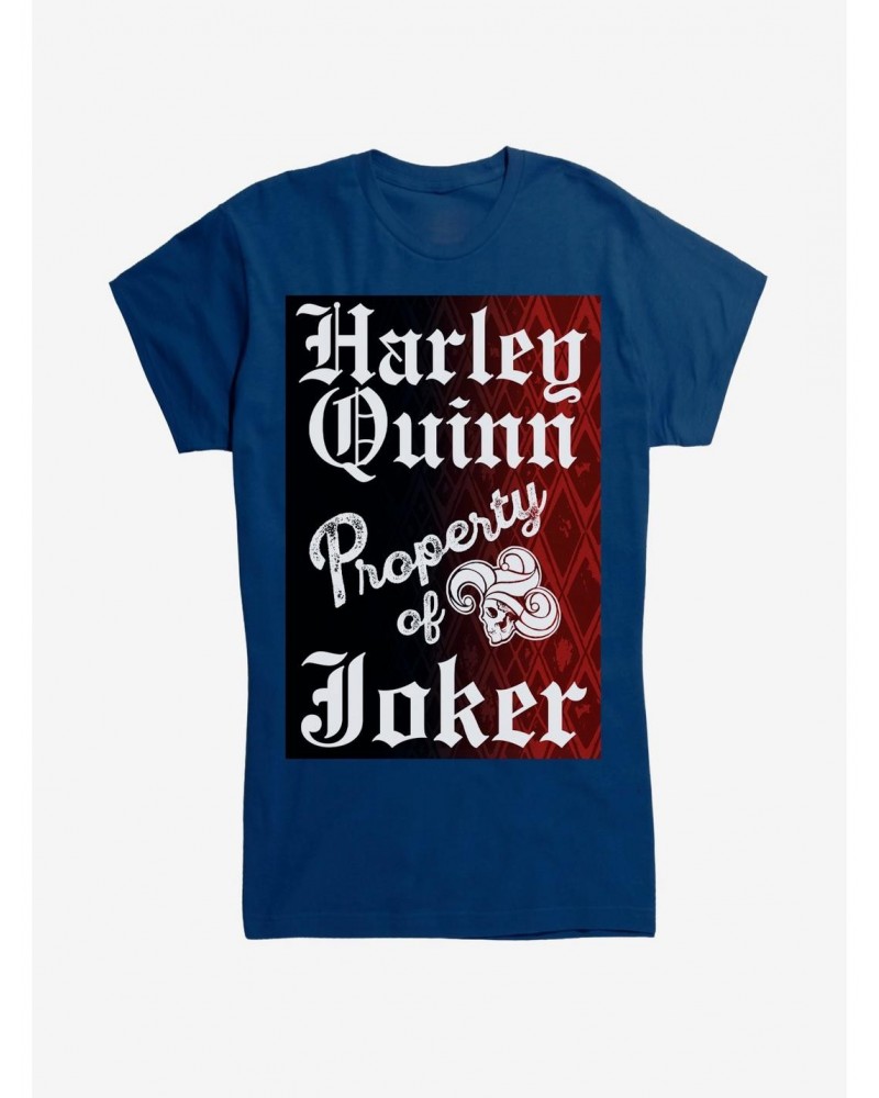 DC Comics Suicide Squad Harley Quinn Property of Joker Girls T-Shirt $9.96 T-Shirts