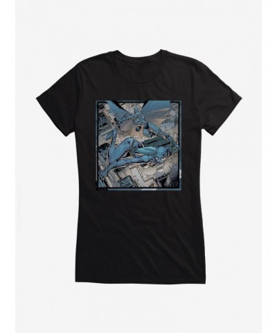 DC Comics Batman And Catwoman Midair Girls T-Shirt $10.71 T-Shirts