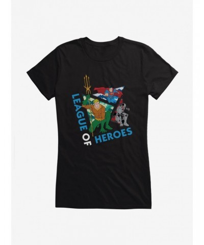 DC Comics Justice League Group League Girls T-Shirt $12.20 T-Shirts