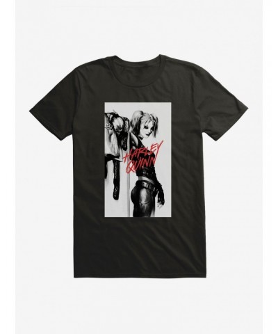DC Comics Batman Harley Quinn Black And White Portrait T-Shirt $11.23 T-Shirts