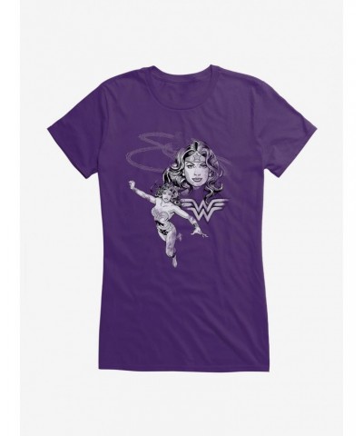 DC Comics Wonder Woman Monochromatic Girls T-Shirt $9.21 T-Shirts