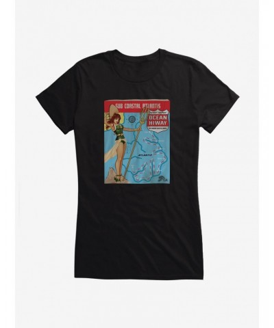 DC Comics Bombshells Mera Coastal Route Girls T-Shirt $12.45 T-Shirts