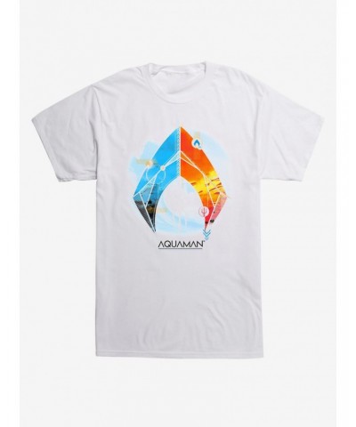 DC Comics Aquaman Two Worlds Logo T-Shirt $10.04 T-Shirts