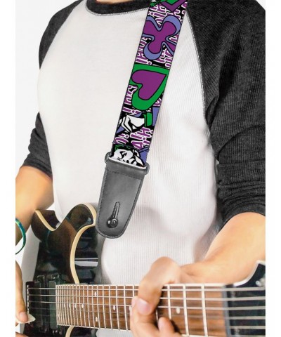 DC Comics Batman Joker Face Logo Spades Wide Guitar Strap $12.20 Guitar Straps