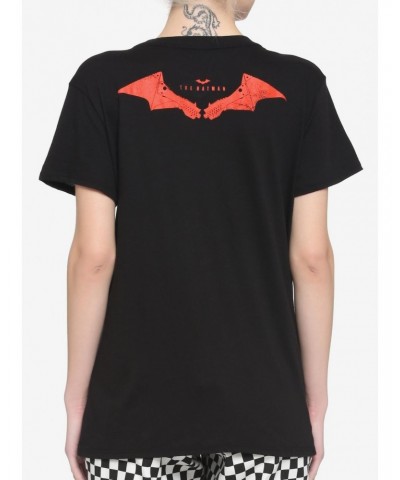 DC Comics The Batman Profile Boyfriend Fit Girls T-Shirt $5.52 T-Shirts