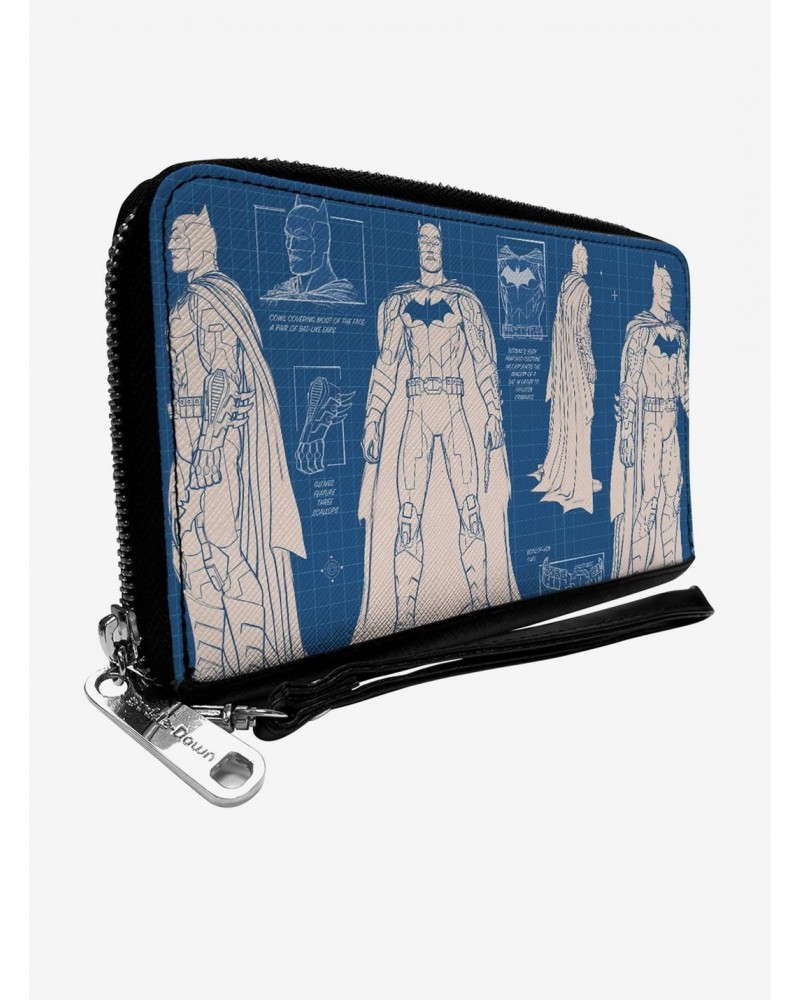 DC Comics Batman Blueprint Poses Zip Around Wallet $17.10 Wallets