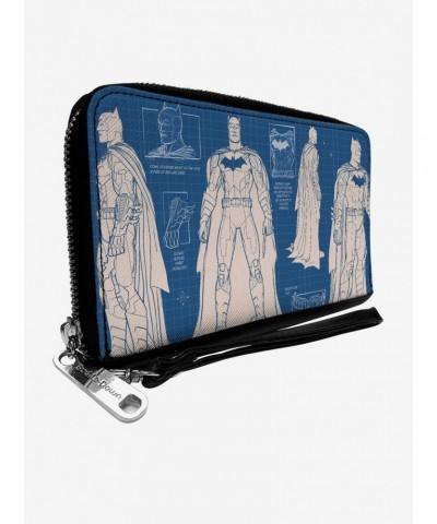 DC Comics Batman Blueprint Poses Zip Around Wallet $17.10 Wallets