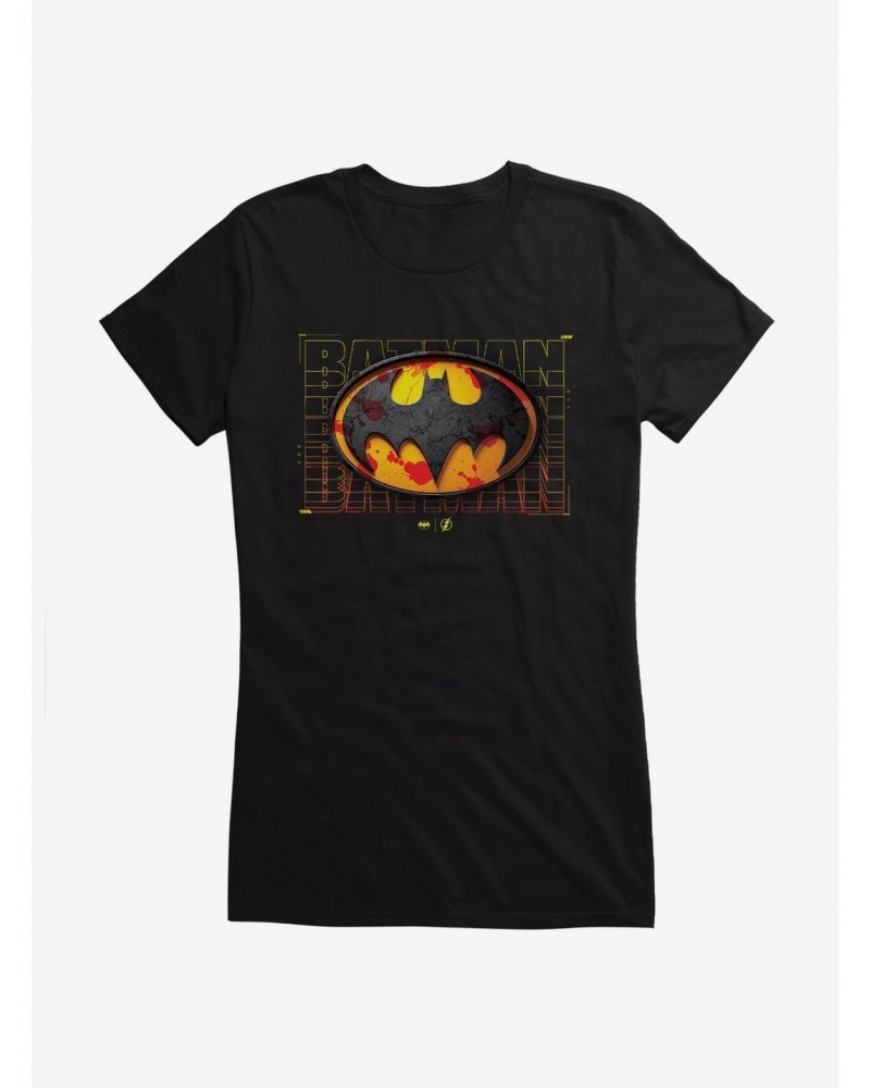 The Flash Batman Splatter Girls T-Shirt $10.96 T-Shirts