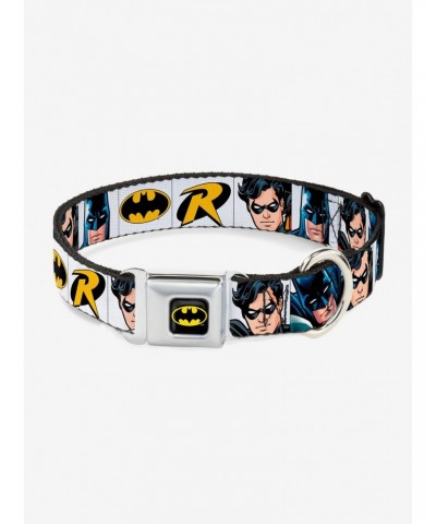 DC Comics Justice League Batman Robin Blocks Seatbelt Buckle Pet Collar $11.95 Pet Collars