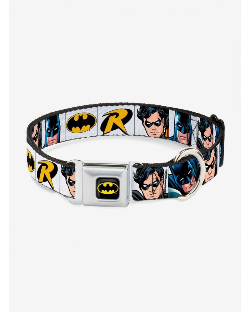 DC Comics Justice League Batman Robin Blocks Seatbelt Buckle Pet Collar $11.95 Pet Collars