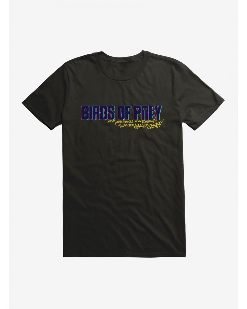 DC Comics Birds Of Prey Harley Quinn 3D Title T-Shirt $7.41 T-Shirts