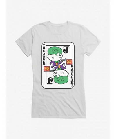 DC Comics Batman Chibi The Joker Card Girls T-Shirt $10.21 T-Shirts