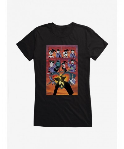 DC Comics Batman Harley Quinn And Joker Love Story Girls T-Shirt $8.22 T-Shirts