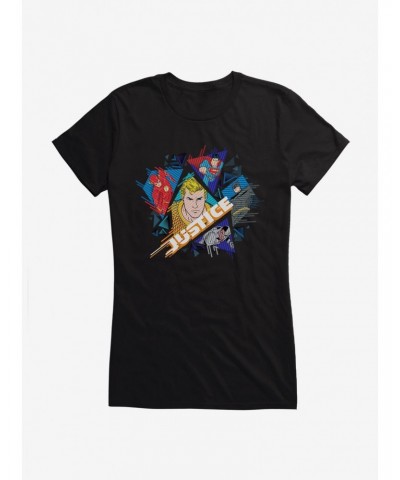DC Comics Justice League Group Vintage Girls T-Shirt $10.46 T-Shirts